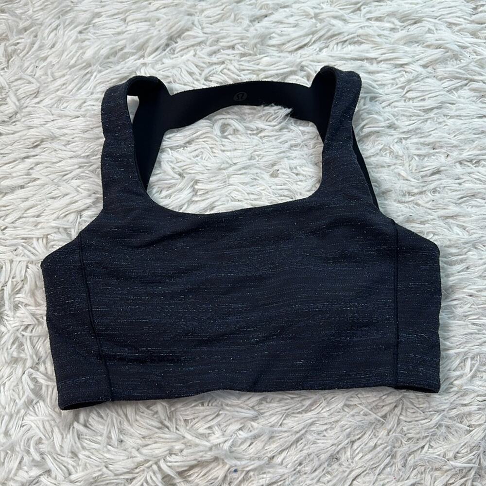 Lululemon Varsa Bra *lululemon lab Din Jacquard Black True Navy
